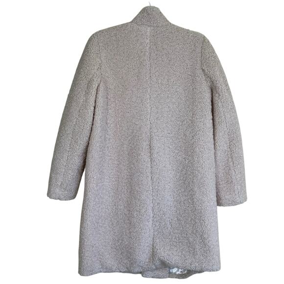 J. Crew NWT Sz S Faux-Sherpa Toggle Coat Teddy Coat in Cement (Cream) Warm Cozy - Picture 5 of 16